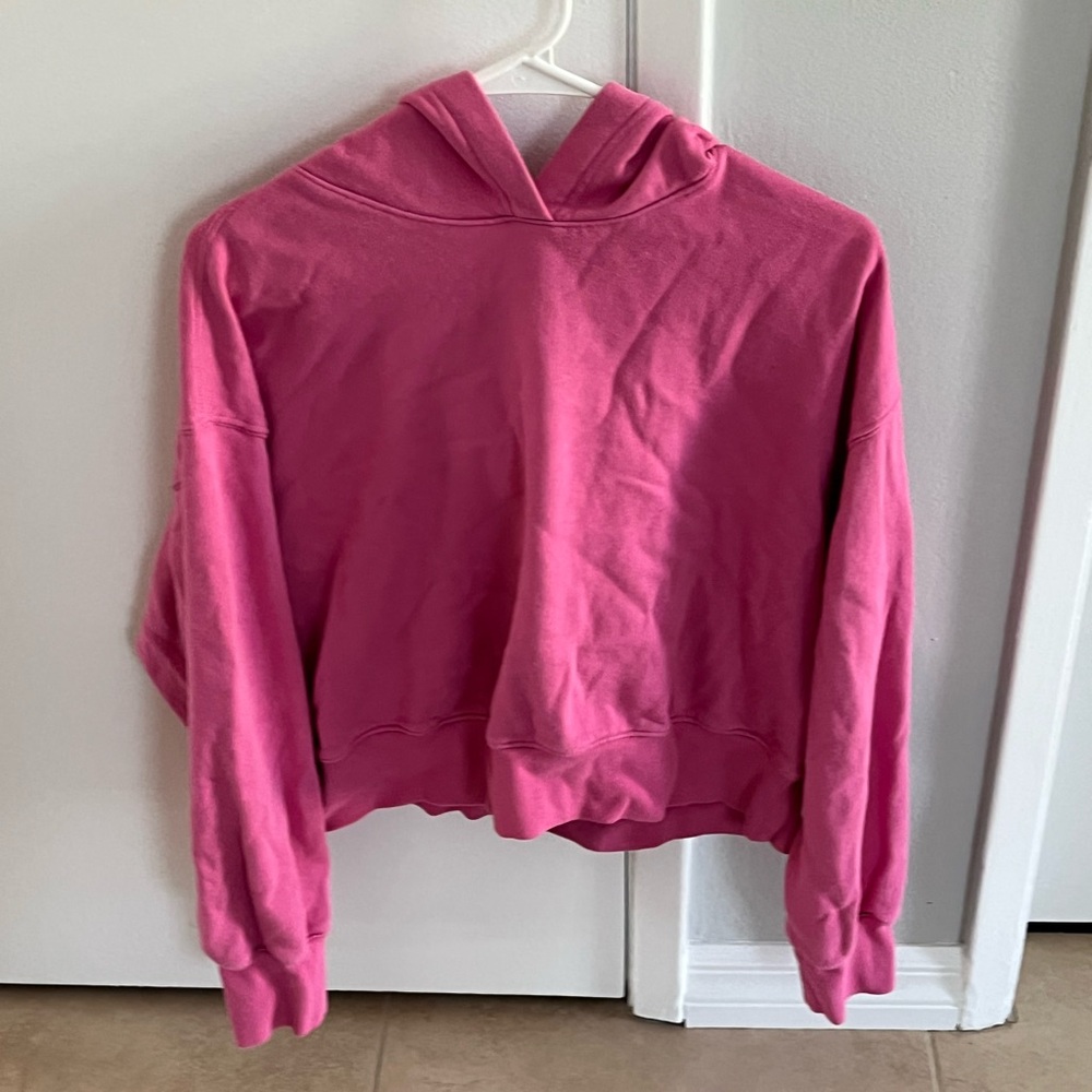 Old Navy Pink Oversized Crop Hoodie